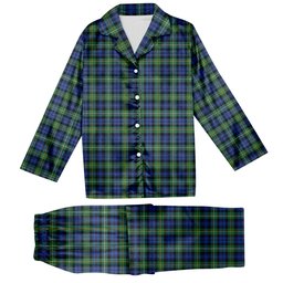ScotsTee Shop Scottish Campbell Argyll Ancient Tartan Pajama Satin Velvet Flannel Pajama Set
