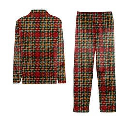 ScotsTee Shop Scottish Chattan Variation Tartan Pajama Satin Velvet Flannel Pajama Set