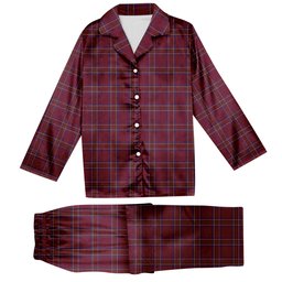 ScotsTee Shop Scottish Burnett of Leys Hunting Tartan Pajama Satin Velvet Flannel Pajama Set