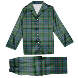 ScotsTee Shop Scottish Cooper Ancient Tartan Pajama Satin Velvet Flannel Pajama Set
