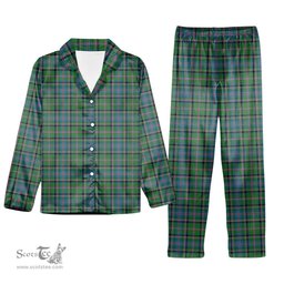 ScotsTee Shop Scottish Cooper Ancient Tartan Pajama Satin Velvet Flannel Pajama Set