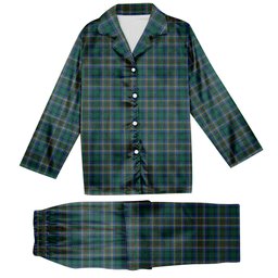 ScotsTee Shop Scottish Cockburn Modern Tartan Pajama Satin Velvet Flannel Pajama Set