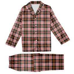 ScotsTee Shop Scottish Carnegie Dress Modern Tartan Pajama Satin Velvet Flannel Pajama Set