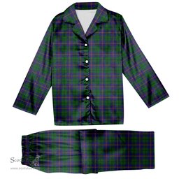 ScotsTee Shop Scottish Carmichael Tartan Pajama Satin Velvet Flannel Pajama Set