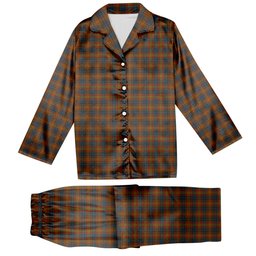 ScotsTee Shop Scottish Clarks No Tartan Pajama Satin Velvet Flannel Pajama Set