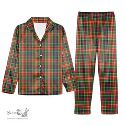 ScotsTee Shop Scottish Christie Ancient Tartan Pajama Satin Velvet Flannel Pajama Set