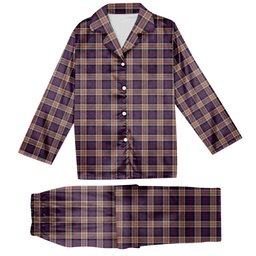 ScotsTee Shop Scottish Carnegie Tartan Pajama Satin Velvet Flannel Pajama Set