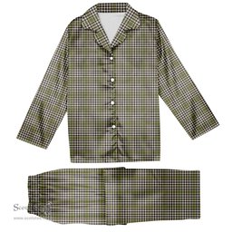 ScotsTee Shop Scottish Burns Check Tartan Pajama Satin Velvet Flannel Pajama Set