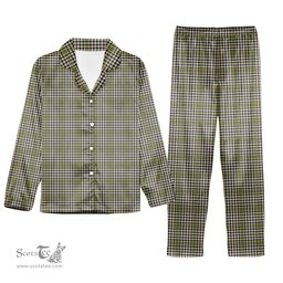 ScotsTee Shop Scottish Burns Check Tartan Pajama Satin Velvet Flannel Pajama Set
