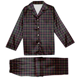 ScotsTee Shop Scottish Cameron Highlanders of Ottawa Tartan Pajama Satin Velvet Flannel Pajama Set