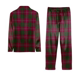 ScotsTee Shop Scottish Crawford Tartan Pajama Satin Velvet Flannel Pajama Set