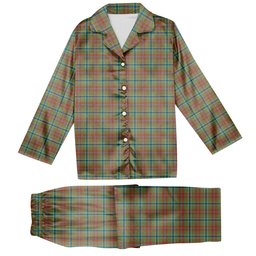 ScotsTee Shop Scottish Currie of Arran Ancient Clan Tartan Pajama Satin Velvet Flannel Pajama Set