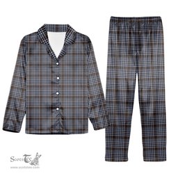 ScotsTee Shop Scottish Carnegie Check Modern Tartan Pajama Satin Velvet Flannel Pajama Set