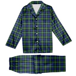 ScotsTee Shop Scottish Campbell of Argyll Ancient 2 Tartan Pajama Satin Velvet Flannel Pajama Set