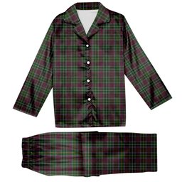 ScotsTee Shop Scottish Crosby Tartan Pajama Satin Velvet Flannel Pajama Set