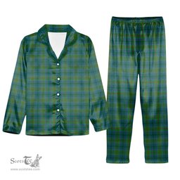 ScotsTee Shop Scottish Cranstoun Modern Tartan Pajama Satin Velvet Flannel Pajama Set