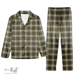 ScotsTee Shop Scottish Burns Battalion Tartan Pajama Satin Velvet Flannel Pajama Set