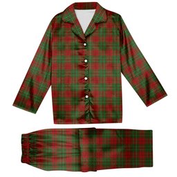 ScotsTee Shop Scottish Cumming 1850 2 Tartan Pajama Satin Velvet Flannel Pajama Set