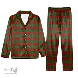 ScotsTee Shop Scottish Cumming 1850 2 Tartan Pajama Satin Velvet Flannel Pajama Set