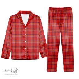 ScotsTee Shop Scottish Burnett of Leys Modern Tartan Pajama Satin Velvet Flannel Pajama Set