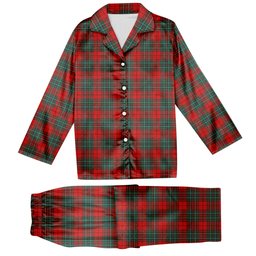ScotsTee Shop Scottish Cumming Modern Tartan Pajama Satin Velvet Flannel Pajama Set
