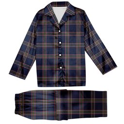 ScotsTee Shop Scottish Crichton Modern Tartan Pajama Satin Velvet Flannel Pajama Set