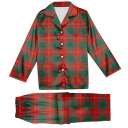 ScotsTee Shop Scottish Chisholm Ancient Tartan Pajama Satin Velvet Flannel Pajama Set