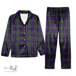 ScotsTee Shop Scottish Colquhoun 3 Tartan Pajama Satin Velvet Flannel Pajama Set