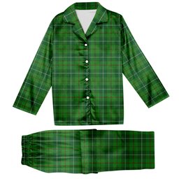 ScotsTee Shop Scottish Clephan Tartan Pajama Satin Velvet Flannel Pajama Set