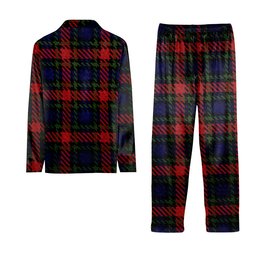 ScotsTee Shop Scottish Clarke Red Tartan Pajama Satin Velvet Flannel Pajama Set