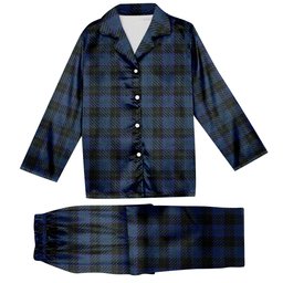 ScotsTee Shop Scottish Clergy Green lines 2 Tartan Pajama Satin Velvet Flannel Pajama Set