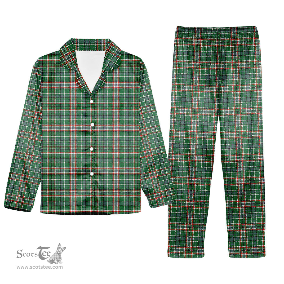 ScotsTee Shop Scottish Gayre Dress Ancient Tartan Pajama Satin Velvet Flannel Pajama Set