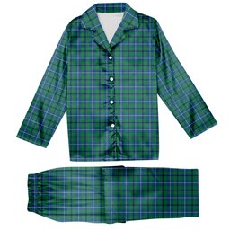 ScotsTee Shop Scottish Douglas Ancient Tartan Pajama Satin Velvet Flannel Pajama Set