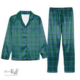 ScotsTee Shop Scottish Douglas Ancient Tartan Pajama Satin Velvet Flannel Pajama Set