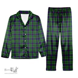 ScotsTee Shop Scottish Duncan Tartan Pajama Satin Velvet Flannel Pajama Set