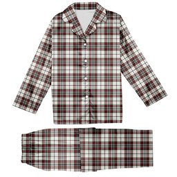 ScotsTee Shop Scottish Dunbar Plaid Ancient Tartan Pajama Satin Velvet Flannel Pajama Set