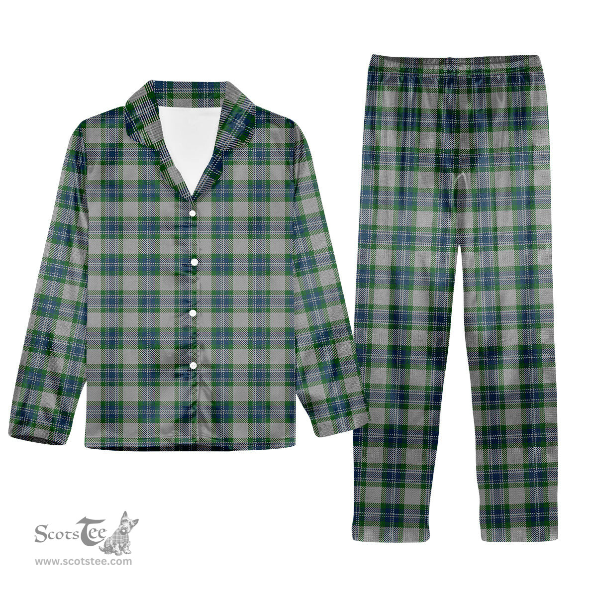 ScotsTee Shop Scottish Fraser Arisaid Tartan Pajama Satin Velvet Flannel Pajama Set