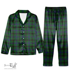 ScotsTee Shop Scottish Davidson Tartan Pajama Satin Velvet Flannel Pajama Set