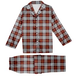 ScotsTee Shop Scottish Gillies Red Dress Tartan Pajama Satin Velvet Flannel Pajama Set