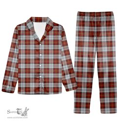 ScotsTee Shop Scottish Gillies Red Dress Tartan Pajama Satin Velvet Flannel Pajama Set