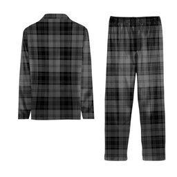 ScotsTee Shop Scottish Douglas Grey Tartan Pajama Satin Velvet Flannel Pajama Set