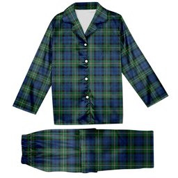 ScotsTee Shop Scottish Forbes Ancient Tartan Pajama Satin Velvet Flannel Pajama Set