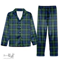 ScotsTee Shop Scottish Forbes Ancient Tartan Pajama Satin Velvet Flannel Pajama Set