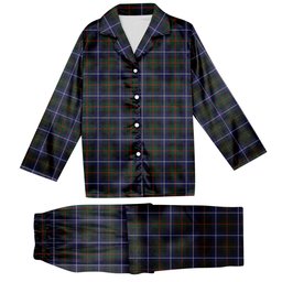 ScotsTee Shop Scottish Dalmeny 1 Tartan Pajama Satin Velvet Flannel Pajama Set