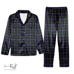 ScotsTee Shop Scottish Dalmeny 1 Tartan Pajama Satin Velvet Flannel Pajama Set