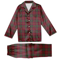 ScotsTee Shop Scottish Donald of Glencoe Modern Tartan Pajama Satin Velvet Flannel Pajama Set