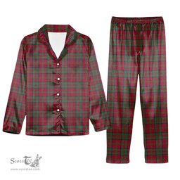 ScotsTee Shop Scottish Donald of Glencoe Modern Tartan Pajama Satin Velvet Flannel Pajama Set