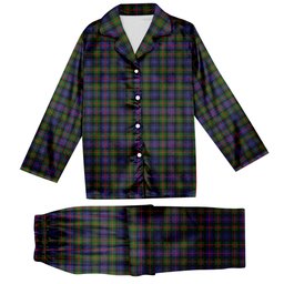 ScotsTee Shop Scottish Fleming Modern SC Tartan Pajama Satin Velvet Flannel Pajama Set
