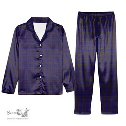 ScotsTee Shop Scottish Elliot Tartan Pajama Satin Velvet Flannel Pajama Set