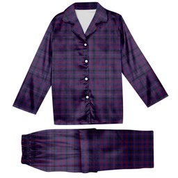 ScotsTee Shop Scottish Dundonald Tartan Pajama Satin Velvet Flannel Pajama Set